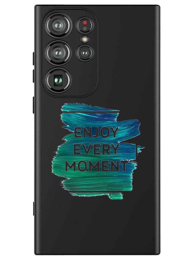 Theodor Protective Slim Fit Case Liquid Silicone Cover with Full Body Protection Anti-Scratch Shockproof Case For Samsung Galaxy S24 Ultra (Black) - Enjoy - Image 1