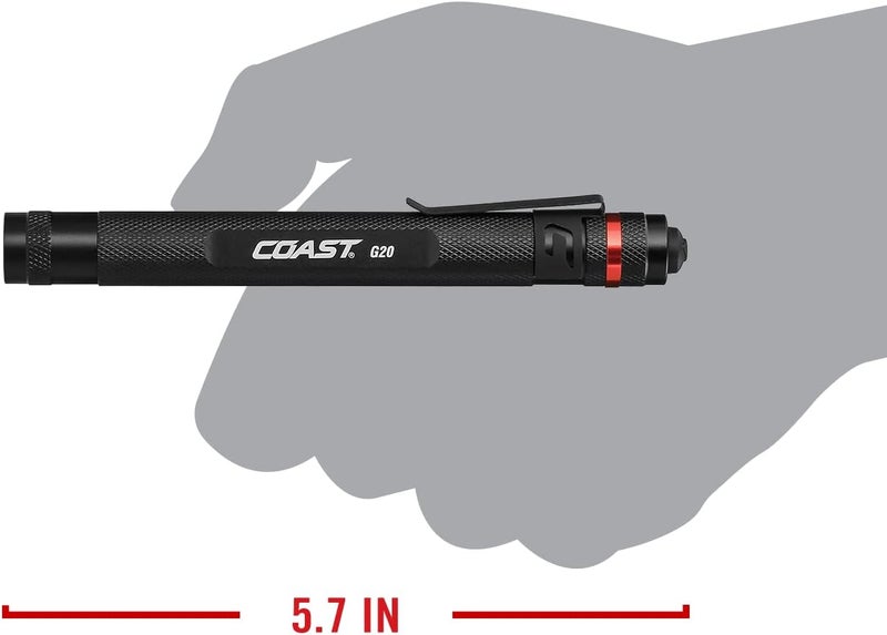 Coast G20 Inspection Beam LED Penlight with Adjustable Pocket Clip and Consistent EdgeToEdge Brightness Black 54 lumens1 Pack - Image 4