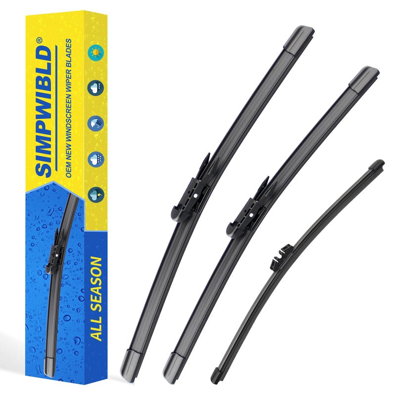 3 Factory Wiper blades Replacement For 20132019 Ford Escape 20122018 Ford Kuga 20132017 Ford Fusion Original Equipment Replacement Windshield Wiper Blades Set 282811 Set of 3 Pinch Tab