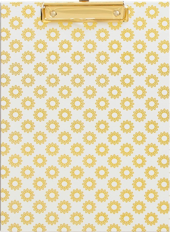 BLU MONACO | Cream Clipboard Letter Size with Pencil Holder | Vintage Gold Floral Pattern Clipboards & Forms Holders for Teachers | Classroom Writing Board for Daily Organization - Image 1