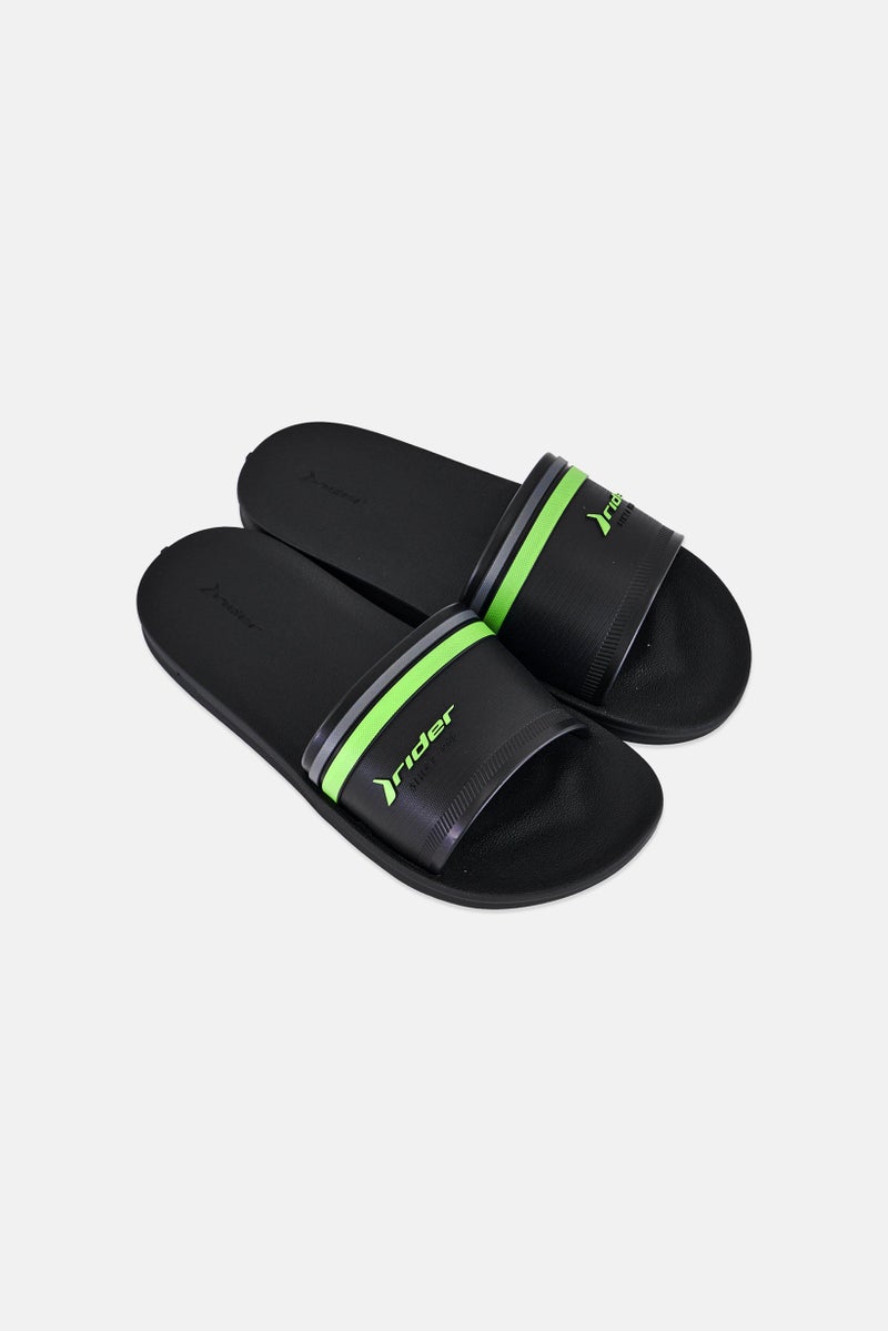 RIDER Kids Boy Strike Plus Slip On Slides, Black - Image 2