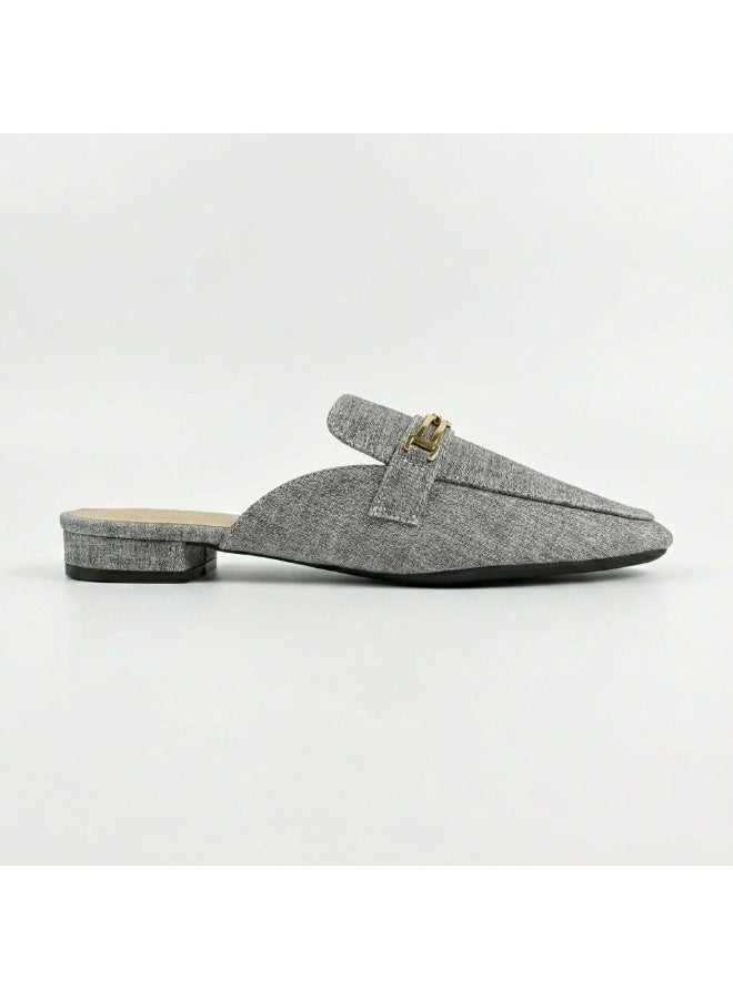 SKY WING Mules for Womens Flats Buckle Backless Denim Loafers Comfortable Casual And Fashion Business Slip On Shoes - Image 1