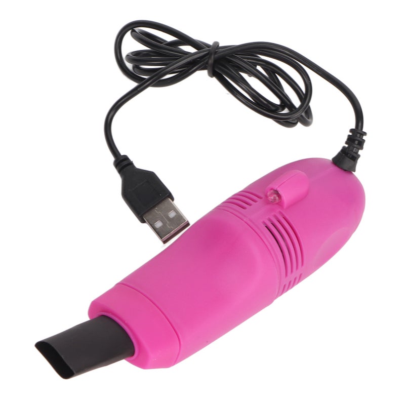 مُنظف لوحة مفاتيح صغير محمول بمصاصة قوية - مُصاصة هواء USB صغيرة لفن الأظافر والحواسيب - لون وردي وردي - Image 5