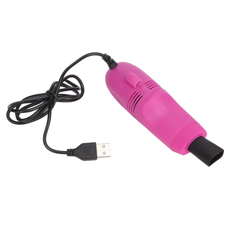 مُنظف لوحة مفاتيح صغير محمول بمصاصة قوية - مُصاصة هواء USB صغيرة لفن الأظافر والحواسيب - لون وردي وردي - Image 3