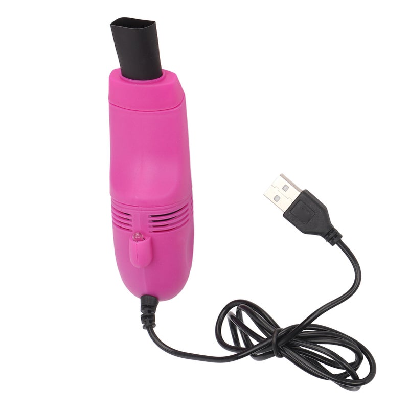 مُنظف لوحة مفاتيح صغير محمول بمصاصة قوية - مُصاصة هواء USB صغيرة لفن الأظافر والحواسيب - لون وردي وردي - Image 2