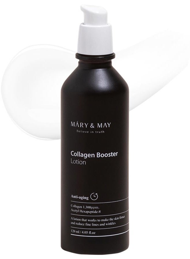 MARY & MAY Collagen Booster Lotion - Anti Aging, Firming and Elasticity Care with Peptides - Korean Skincare, EWG Green Grade, Hypoallergenic, 4.05 fl.oz. - Image 1
