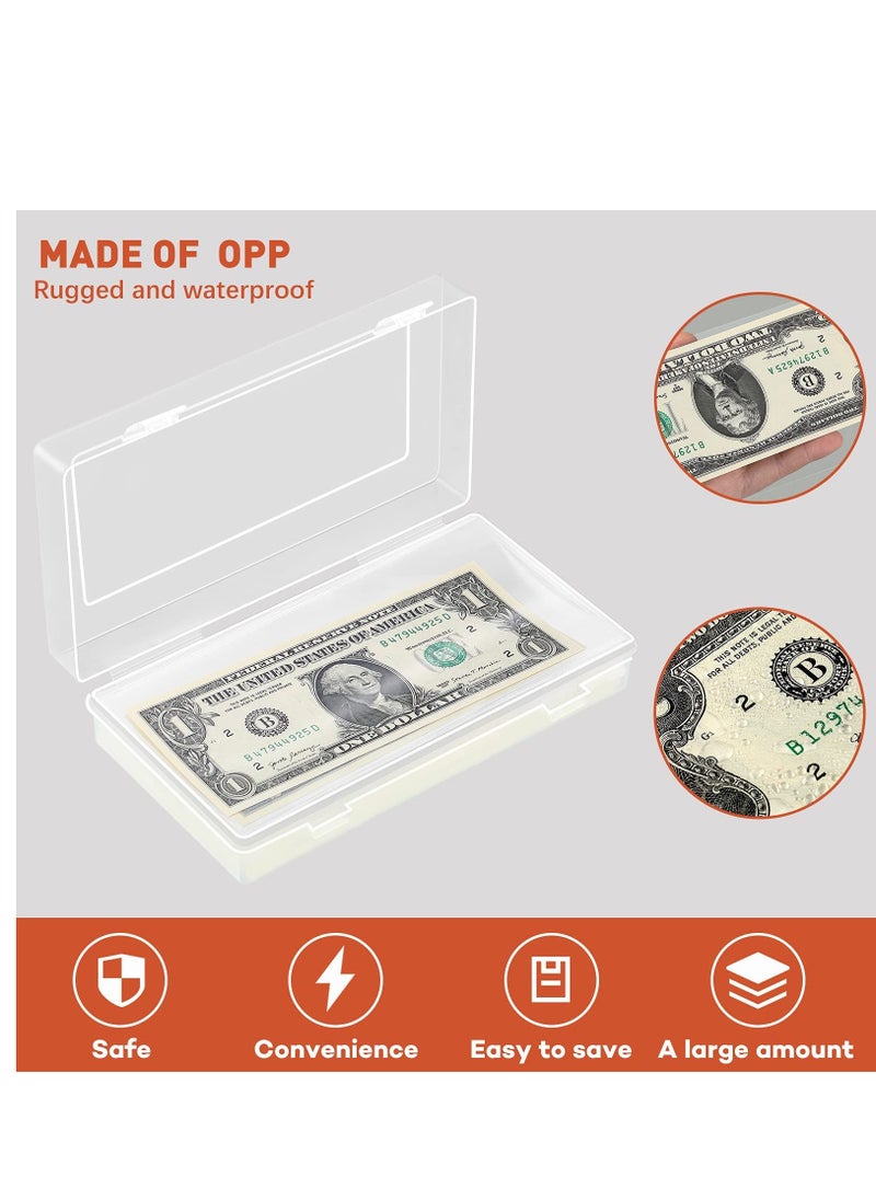 SYOSI - 200 Pieces Currency Sleeves, Plastic Paper Money Holders, for Collectors Bill Holders Money Sleeves Protector for Regular Bills Protector Case Supplies - Image 1