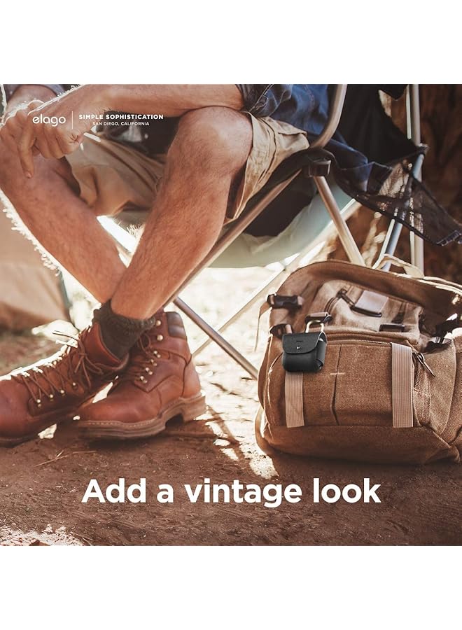 Elago Airpods 3 Leather Case Black - Image 3