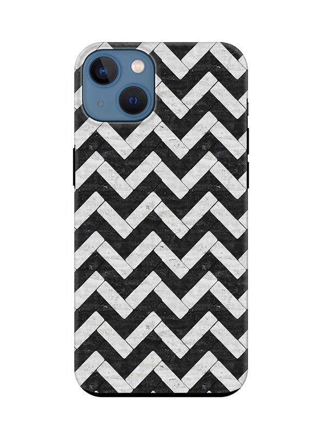 Stylizedd حافظة Tough Pro Series لجهاز Apple iPhone 14 بطبقتين هجين PC و TPU غلاف مخصص مع حماية TPU الداخلية تشطيب غير لامع - بلاط شيفرون