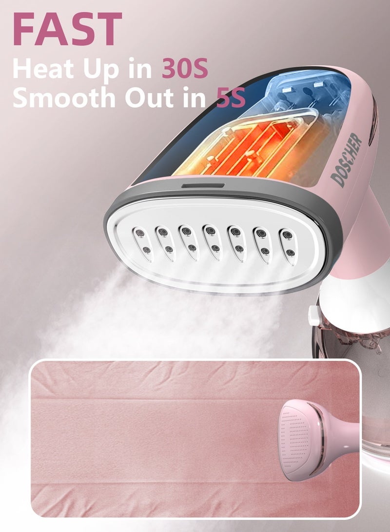 DOSCHER 1500W Handheld Garment Steamer for Clothes – Portable Steam Iron 280mL Tank & Powerful Penetration, Quick Wrinkle Remover - Image 5
