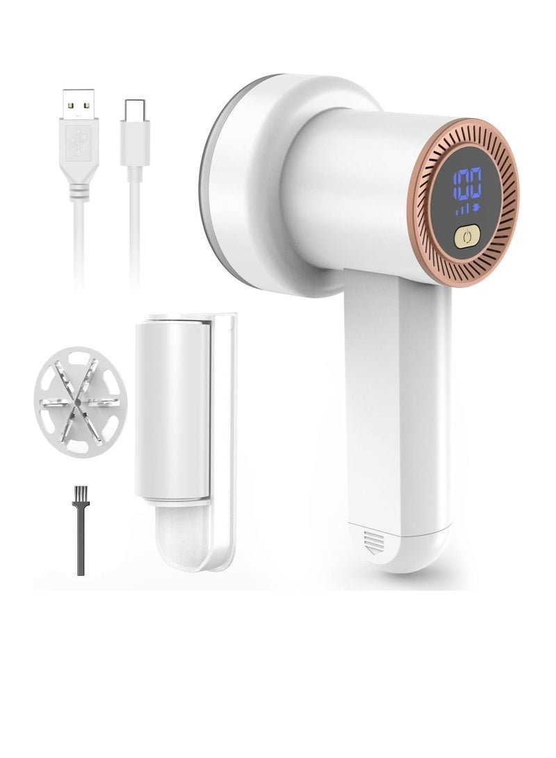 Bukela Fabric Shaver Rechargeable Lint Remover, Electric Lint Remover, Sweater Defuzzer Shaver LED Digital Display, for Sweater, Couch, Clothes, Carpet - Image 1