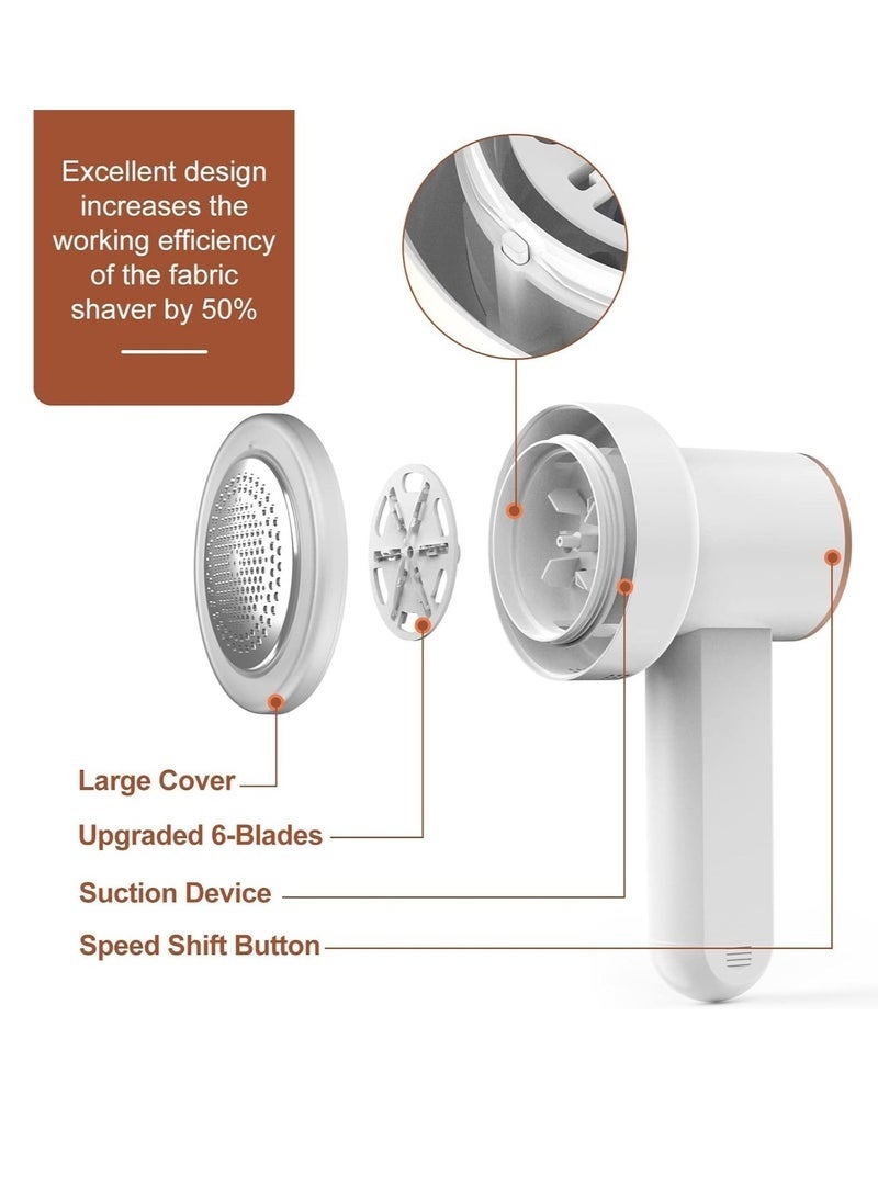 Bukela Fabric Shaver Rechargeable Lint Remover, Electric Lint Remover, Sweater Defuzzer Shaver LED Digital Display, for Sweater, Couch, Clothes, Carpet - Image 2