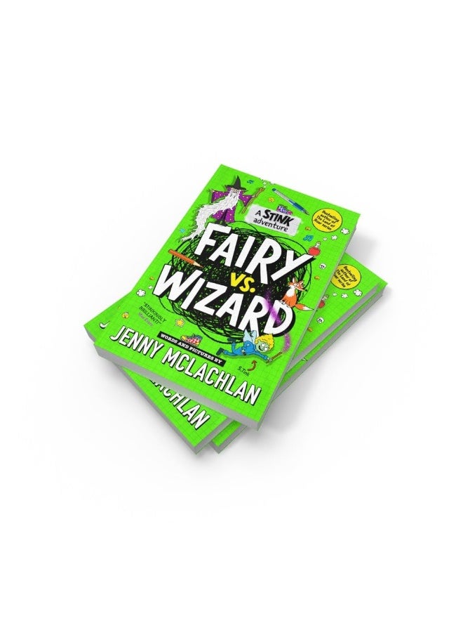 null - Stink: Fairy vs Wizard: A super funny diary-style adventure, full of cartoons and by the bestselling author of the Land of Roar! Second in the series and new for kids in 2024! - Image 1