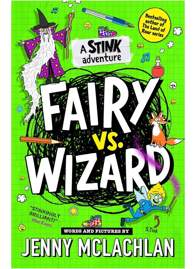 null - Stink: Fairy vs Wizard: A super funny diary-style adventure, full of cartoons and by the bestselling author of the Land of Roar! Second in the series and new for kids in 2024! - Image 1