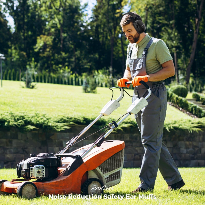 ProCase Noise Cancelling Ear Muffs SNR 33dB, Ear Hearing Protection Headphones for Adults, Sound Proof Ear Defenders for Work, Mowing, Shooters Shooting Gun Range, Construction -Black - Image 4