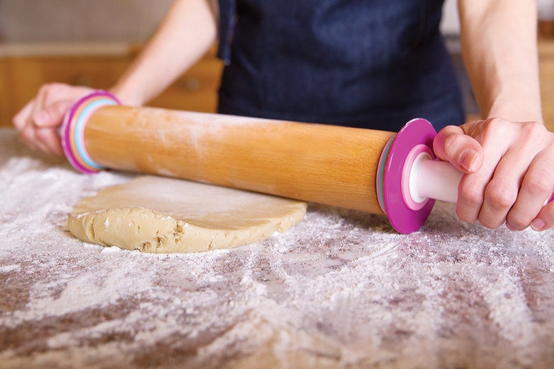 Bakelicious Adjustable Baking Rolling Pin, Wood and Nylon, 12-Inch Barrel - Image 4