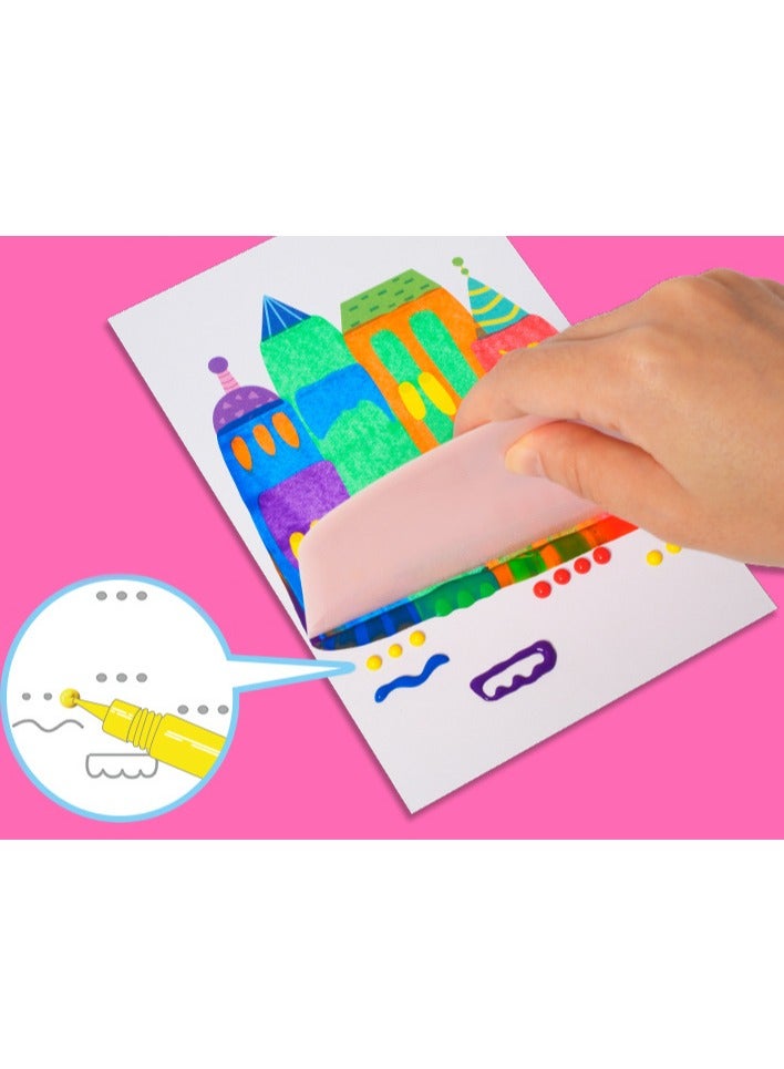 Kenzs Rainbow dot color scratch painting DIY children's fun bookmark handmade graffiti scratch painting paper postcard toy - Image 5