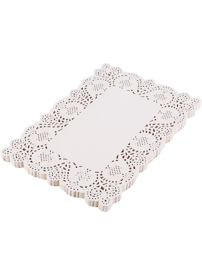 Bridge2shopping مفرش طاولة ورقي مزخرف من Bridge2shopping، مجموعة من 100 قطعة، 10 × 14 بوصة، مستطيل - Image 1