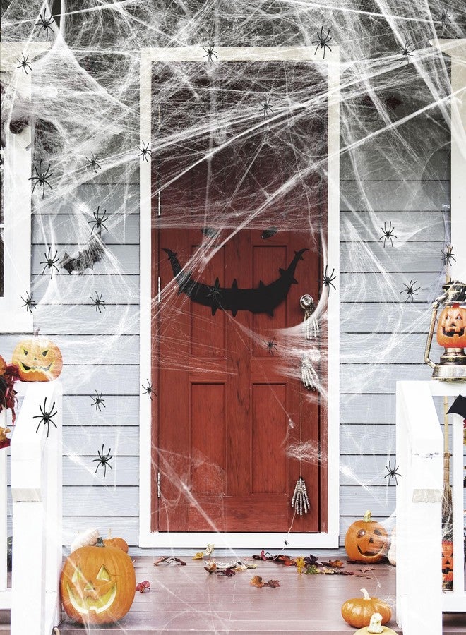 Famoby Happy Birthday Halloween Theme Fabric Sign Poster Banner Backdrop Halloween Pumpkin,Ghouls, bat,spide for Brithday Photo Booth Background Party Decoration - Image 4