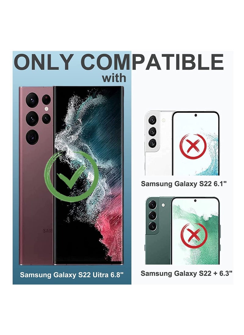 Raxoom Galaxy S22 Ultra Privacy Screen Protectorï¼ŒS22 Ultra Screen Protector -Anti-Spy 9H Hardness HD Tempered Glass Black Film for Samsung Galaxy S22 Ultra 5G - Image 2