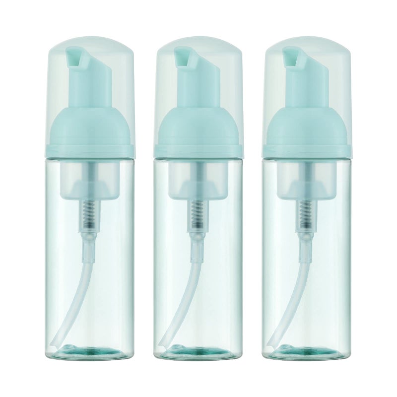 Owlyee 2oz Foam Bottle (3PCS) Empty Foaming Pump Dispenser for Hand Soap, Lash Cleanser, Shampoo to Travel (60ml, Green) - Image 1