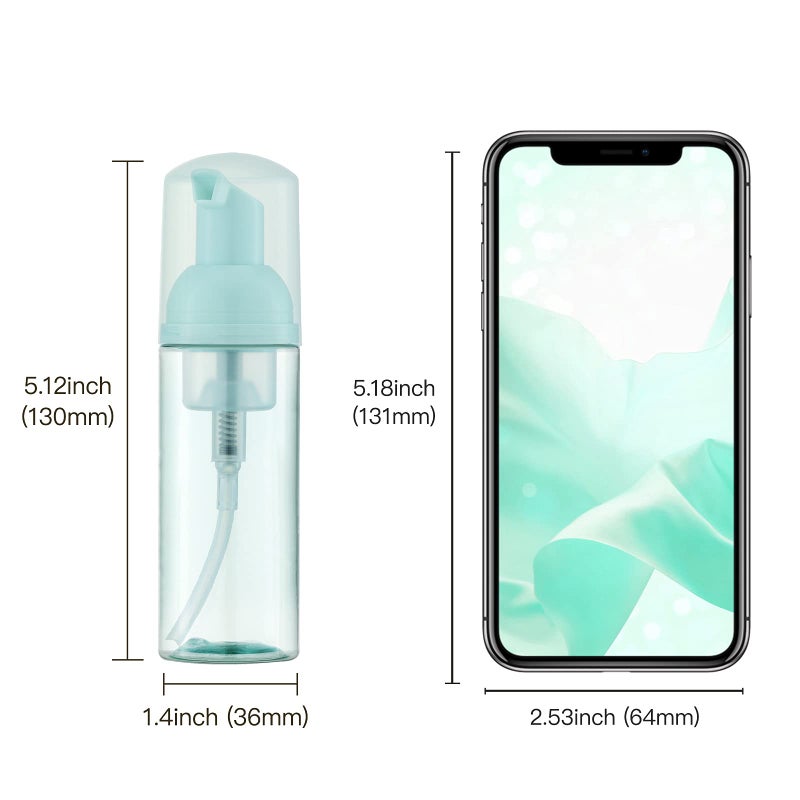Owlyee 2oz Foam Bottle (3PCS) Empty Foaming Pump Dispenser for Hand Soap, Lash Cleanser, Shampoo to Travel (60ml, Green) - Image 5