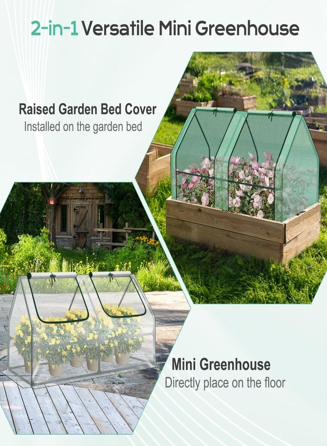 بي بي أس دفيئة صغيرة من بي بي إس مع غطاءين قابلين للاستبدال، دفيئة حديقة محمولة بأبواب بسحاب قابلة للطي، محمية من الأشعة فوق البنفسجية للنباتات والأعشاب الداخلية والخارجية، 6 × 3 × 3 قدم - Image 5