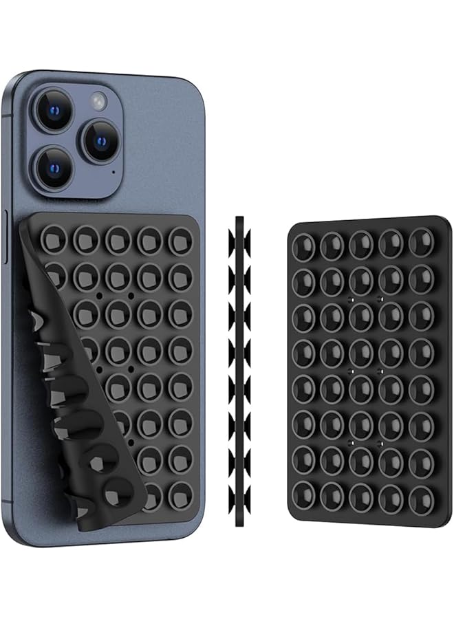 Green Tiger ZORBESSuction Cup Phone Mount for Wall, 40 Suction Cups, Double Sided Silicone Suction Cup Phone Mount for Glass, Mirror, Desk, Ceramic, 2.56x3.97 inch, Pack of 2 - Image 1