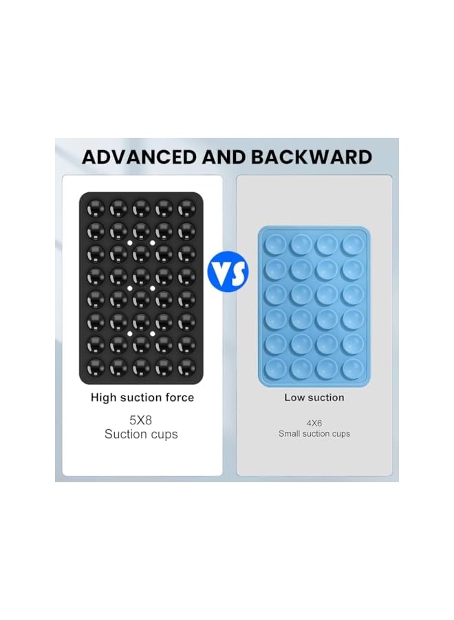 Green Tiger ZORBESSuction Cup Phone Mount for Wall, 40 Suction Cups, Double Sided Silicone Suction Cup Phone Mount for Glass, Mirror, Desk, Ceramic, 2.56x3.97 inch, Pack of 2 - Image 3