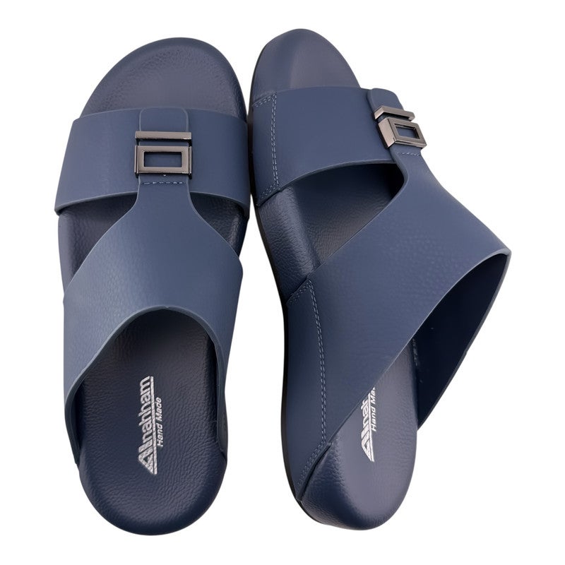 AET A E T Handmade Arabic Sandals For Men | Outdoor Mens Slippers | Everyday Flip Flops Open Toe | Arabic Genuine Leather With Buckle | New Arabic Design | Matching Color Footbed | Comfortable & LightWeight - Image 2