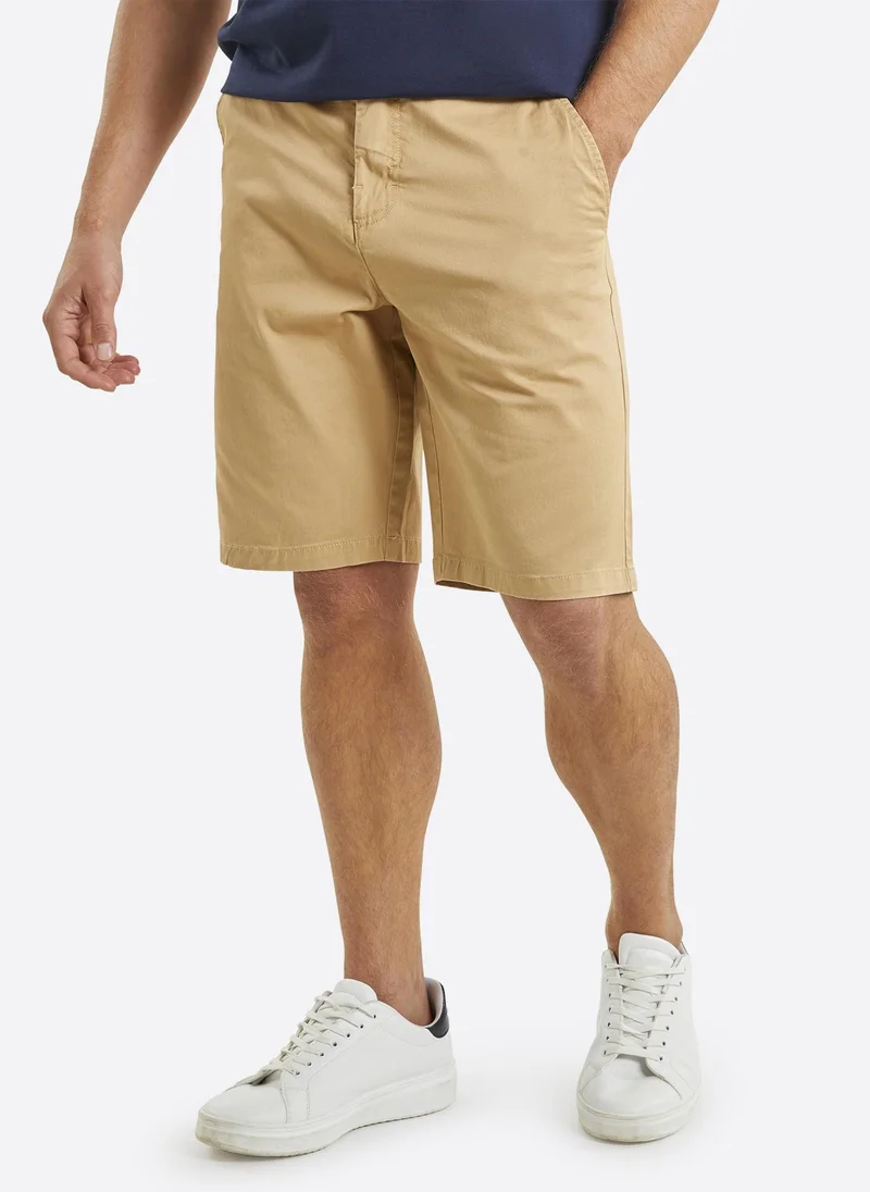 Men Regular Fit Chino Shorts for Everyday Casual Wear-Camel