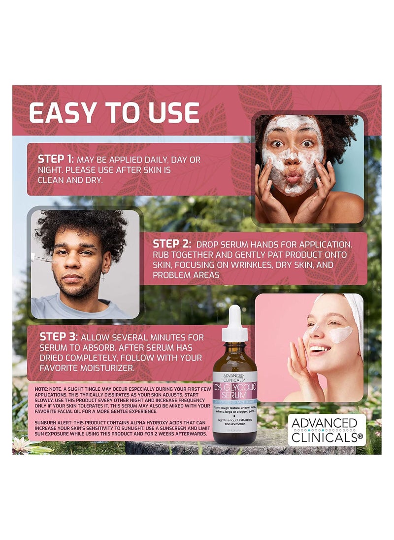 Advanced Clinicals 10% Glycolic Serum 52 ml  - Image 4
