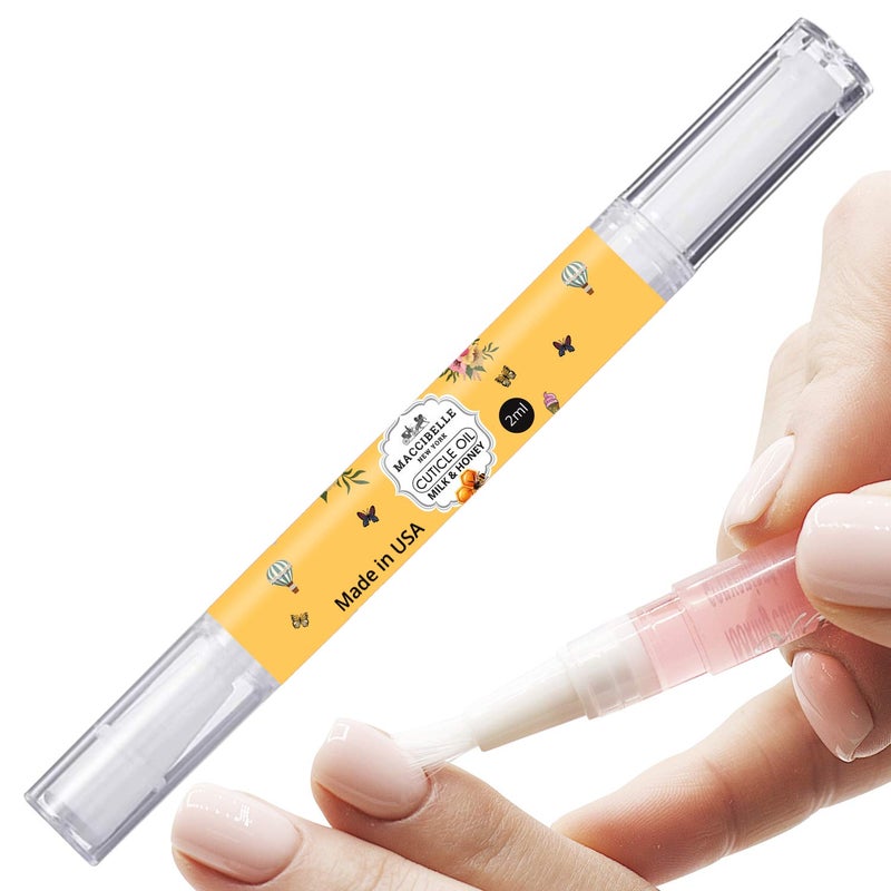 maccibelle Maccibelle Milk & Honey Pure Cuticle & Nail Oil Pen 2ml Heals Dry Cracked Cuticles. - Image 1