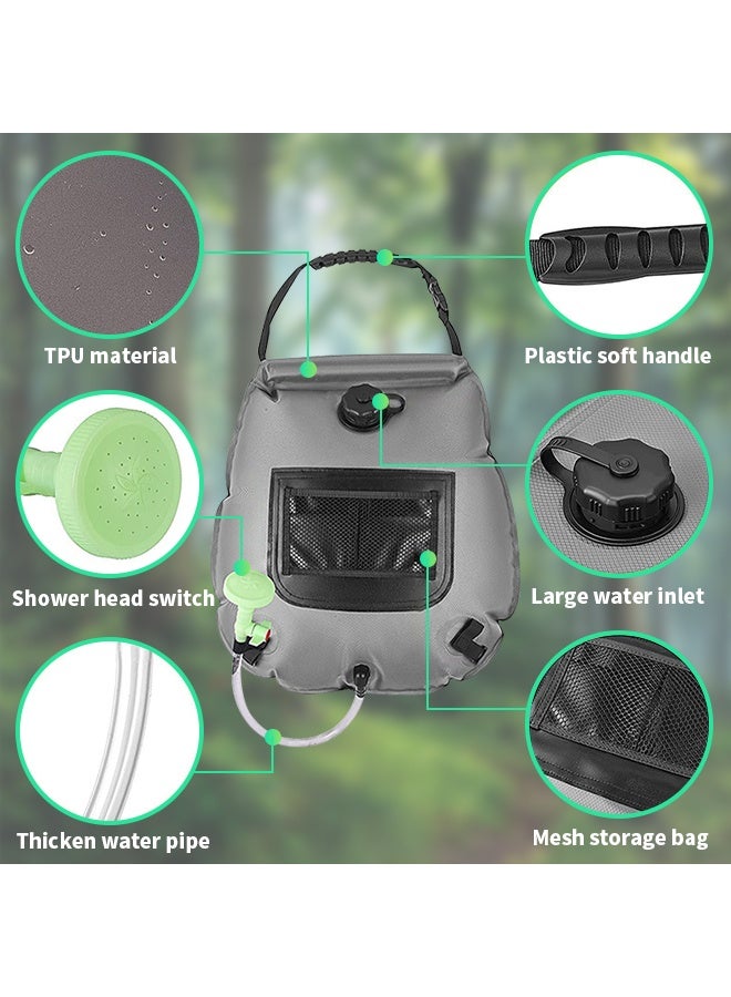 Generic 20l Large Capacity Shower Bag For Camping, Portable Solar Heating Bathing Pack Emergency Camping Tent Accessories Outdoor Hiking,With Temperature Display  - Image 3