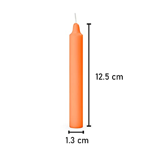 AURA DECOR AuraDecor Pack of 50 Stick Candles || Especially Meant for Healing, Chakras, Ritual Candles, Decoration, Lighting, Home Decor || Burning Time 3 to 4 Hours Each (Orange), Paraffin Wax - Image 4