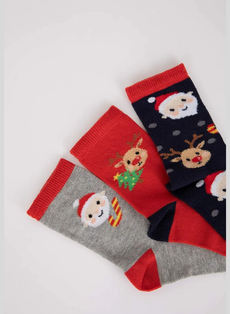 DeFacto New Year 3 Pack Boy High Cut Socks