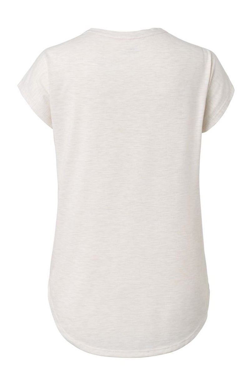 Tchibo تي شيرت جرافيك نسائي بأكمام قصيرة وياقة دائرية، كريمي - Image 3