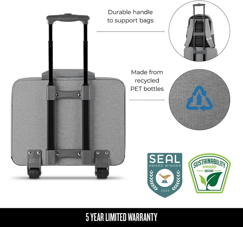 Solo New York Restart Underseat Rolling 156 Laptop Case Grey - Image 4