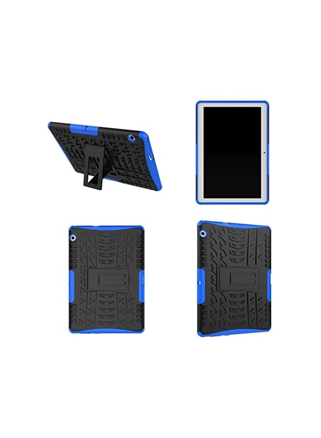 KASTWAVE For Huawei Mediapad M5 Lite 10.1 Inch Cover Hybrid Rugged Heavy Duty Armor Hard Back Cover Case With Kickstand Compatible With Huawei Mediapad M5 Lite 10.1 Inch Bah2 W19 Bah2 L09 Black - Image 4