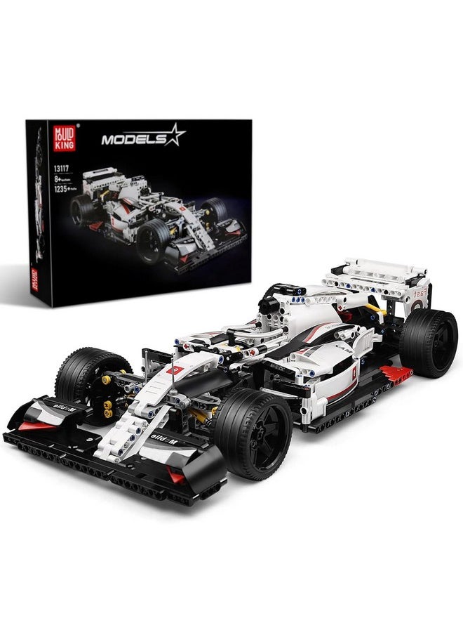 mould king Mould King 13117 Technik Sports Car Model, Racing Car Building Blocks Kit, 1235 Pcs Collectible Set for Adults, Display Model for Home or Office Décor(Static Version)  - Image 1