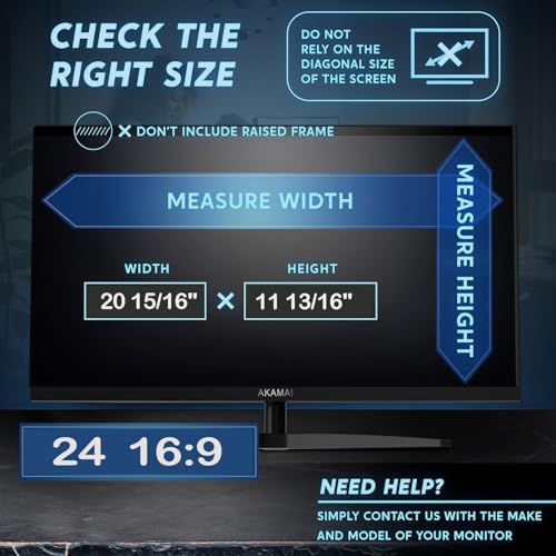 Brevynx [2 Pack] 24 inch Removable Anti-Glare Blue Light Screen Protector for 16:9 Computer Monitor – Anti-Glare, Anti-Scratch, PC Anti-UV Eye Protection Filter - Image 2