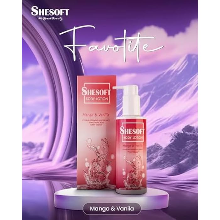 Shesoft Body Lotion – Mango & Vanilla | Deep Moisturizing & Nourishing Lotion - Image 2