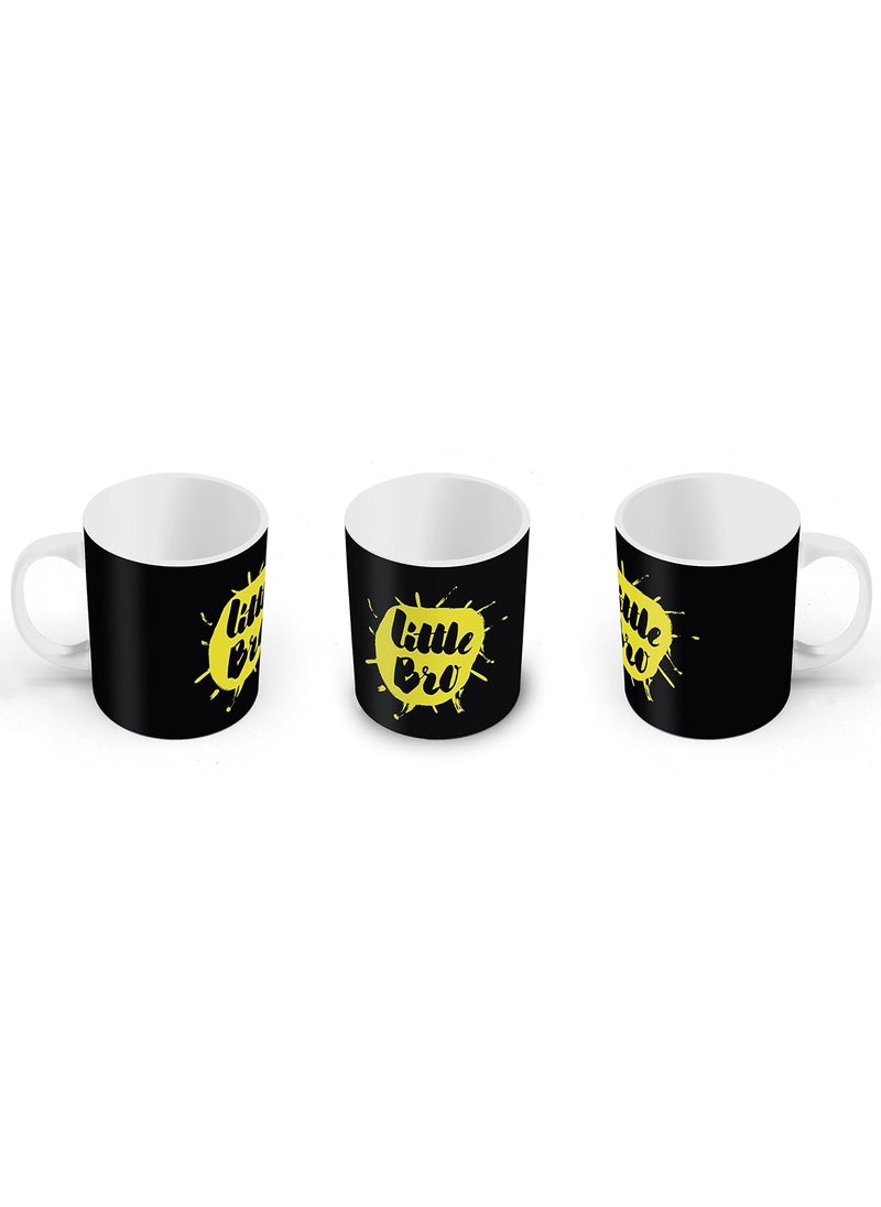 Indigifts Indigifts Rakhi Gift for Brother Lilttle Bro Quote Printed Gift Set of Cus 12"X12" with Filler, Mug 330 Ml, Crystal Rakhi, Roli & Greeting Card  - Image 4
