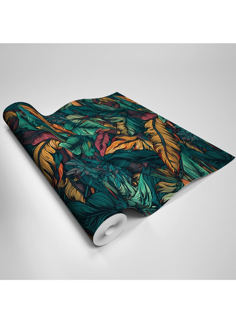 general PVC Vintage Plant Waterproof Self-Adhesive Multi-Purpose Wall Sticker Kitchen And Living Room Self-Adhesive Wallpaper Waterproof And Moisture-Proof - Image 1