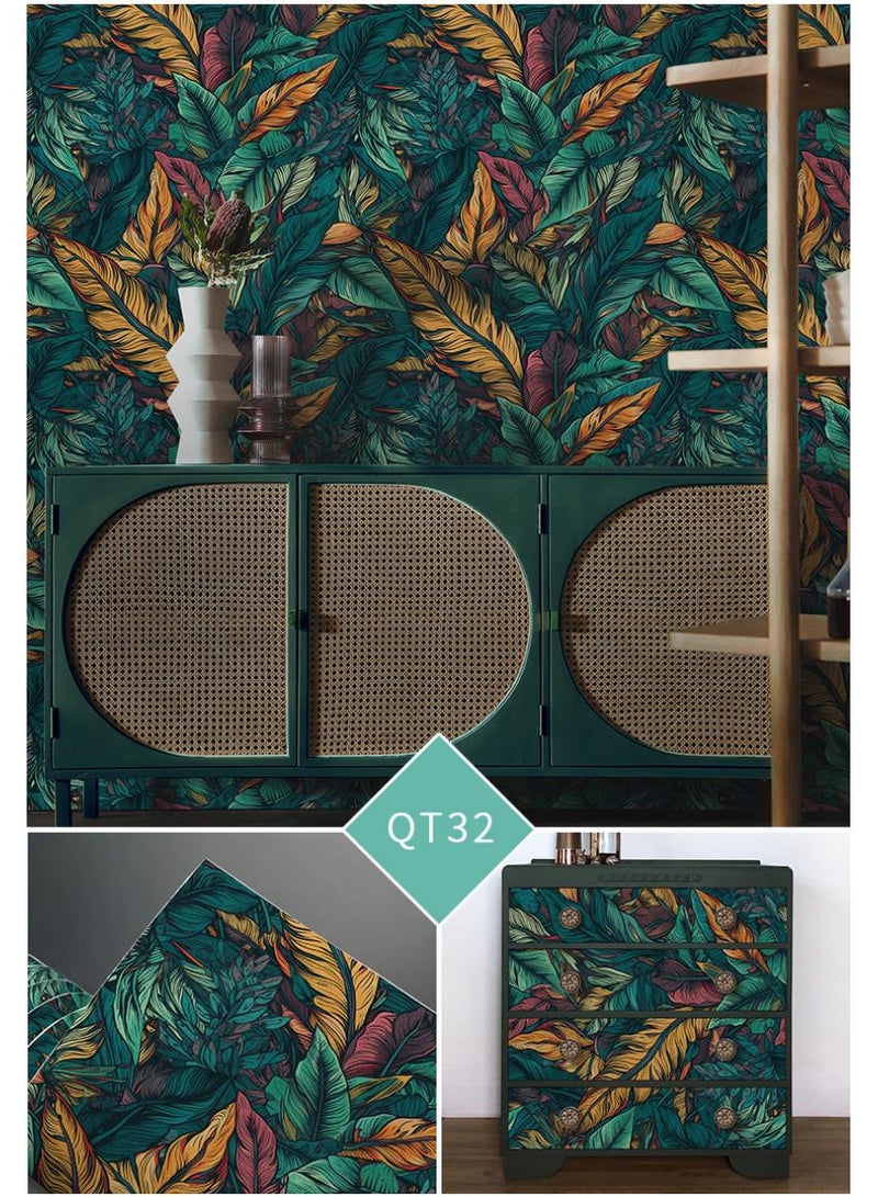 general PVC Vintage Plant Waterproof Self-Adhesive Multi-Purpose Wall Sticker Kitchen And Living Room Self-Adhesive Wallpaper Waterproof And Moisture-Proof - Image 4