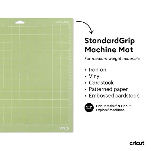 Cricut StandardGrip Machine Mats 12in x 12in, Reusable Cutting Mats for Crafts with Protective Film, Use with Cardstock, Iron On, Vinyl and More, Compatible with Cricut Explore & Maker (3 Count) - Image 2