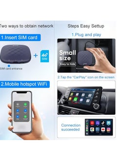Carlinkit Carlinkit Wireless Carplay Box 8GB RAM+128GB ROM Wireless Android Auto Car Adapter 3 In 1 Car AI Box Built In GPS Android 13 Dual Band Wifi Bluetooth  - Image 5