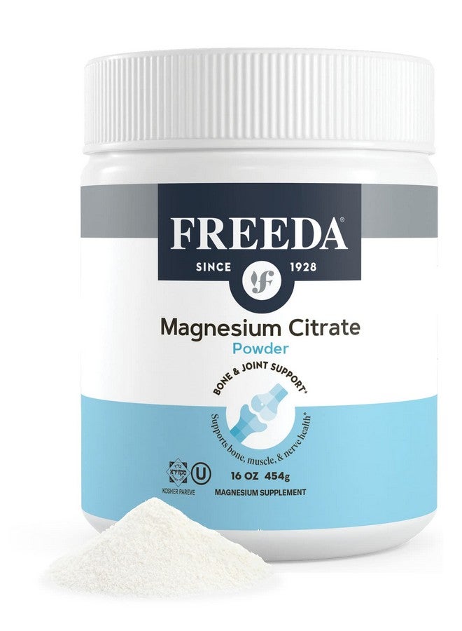 Freeda Magnesium Citrate Powder - Pure Magnesium Powder Gluten Free - Adult & Children’s Magnesium Citrate Supplement Organic Magnesium Citrate Drink - Mag Citrate Magnesium Mineral Supplements - 16 oz - Image 1