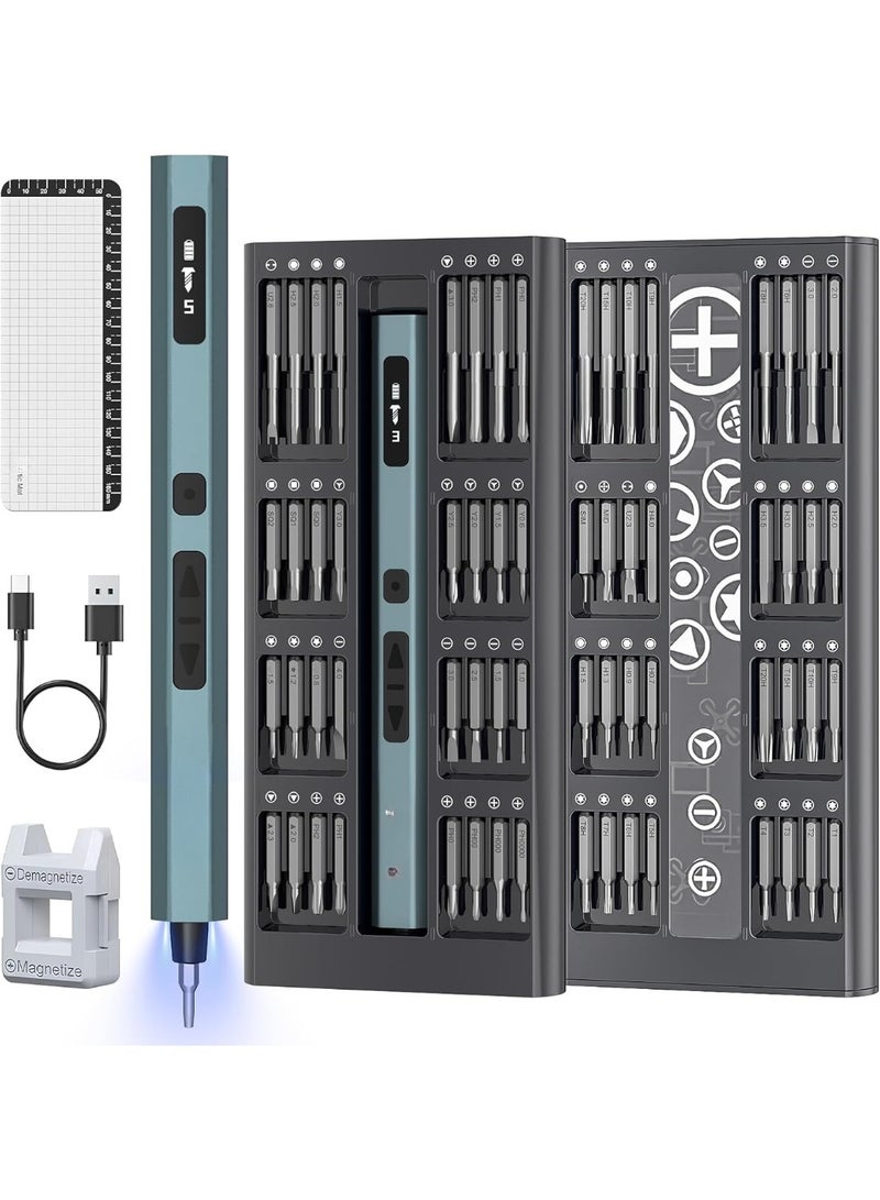 Mini Electric Screwdriver Set – 66-in-1 Magnetic Precision Screwdrivers, 5 Adjustable Torque Levels for Phone, Laptop, PC, Glasses, and Watch Repair - Image 1