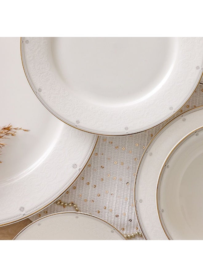 Danube Home Medallion 32-Piece New Bone China Dinner Set - Serves 6 | Elegant Tableware, Premium Dinnerware, Luxury Serveware Collection | Ideal for Modern Dining - Image 3